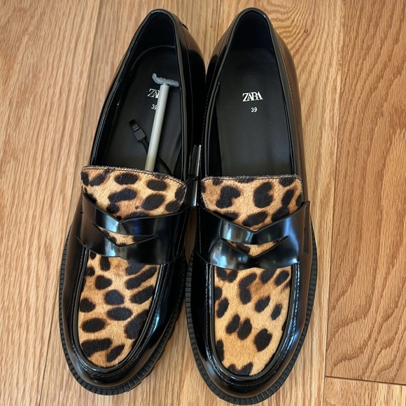 New! zara SZ 8, cheetah loafers. - Picture 5 of 13